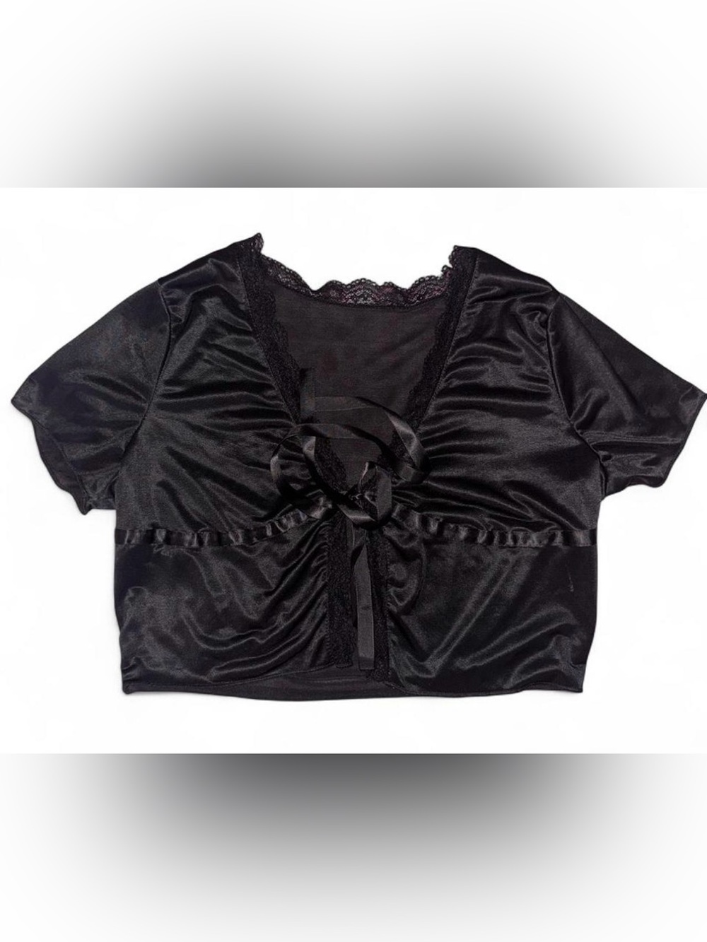 Black Sheer Crop Top